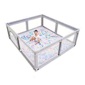 Baby Playpen, Playpens for Babies, Playpen for Toddlers,Kids Safety Play Center Yard with gate, Sturdy Safety Baby Fence Play Area for Babies, Toddler, Infants