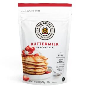 King Arthur Buttermilk Pancake Mix Just Add Water, Sourced Non-GMO, Certified Kosher, 16 Oz