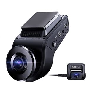 Vantrue S1 4K Dual Dash Cam Built in GPS, Front and Rear Dual 1080P Dash Camera with 24 Hours Parking Mode, Sony Night Vision, Motion Detection, Capacitor, Single Front 60fps, Support 256GB Max