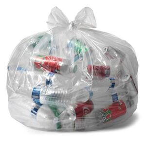 Aluf Plastics 20-30 Gallon Clear Trash Bags – (Huge 100 Pack) – 30″ x 36″ – 1.2 MIL- Heavy Duty Industrial Liners Clear Garbage Bags for Recycling, Contractors, Storage, Outdoor