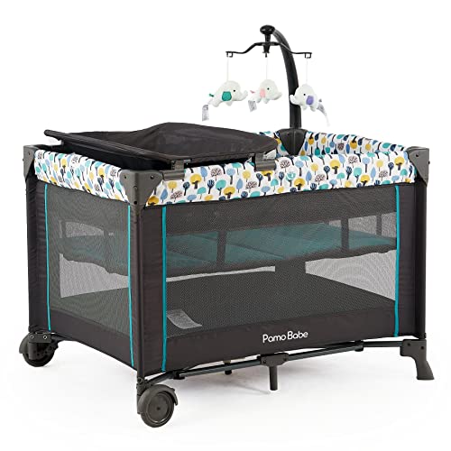 Pamo Babe Portable Crib for Baby, Portable Baby Playpen with Bassinet and Changing Table | The Storepaperoomates Retail Market - Fast Affordable Shopping