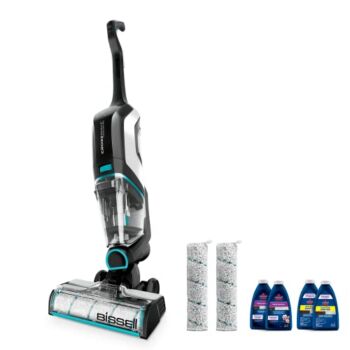 BISSELL, 2554A CrossWave Cordless Max All in One Wet-Dry Vacuum Cleaner and Mop for Hard Floors and Area Rugs, Black/Pearl White with Electric Blue Accents | The Storepaperoomates Retail Market - Fast Affordable Shopping