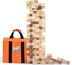 Official Jenga Giant JS6 – Extra Large Size Jenga Game Stacks to Over 4 feet, Includes Heavy-Duty Carry Bag, Premium Hardwood Blocks, Splinter Resistant, Precision-Crafted Known Jenga Brand Game