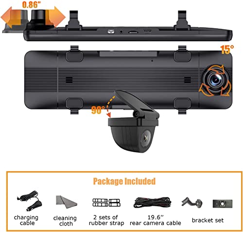 NikoMaku Mirror Dash Cam Front and Rear OEM Design Backup Camera 10 Inches Screen for Cars 2K Resolution Full Touch Screen Rear View Mirror Camera 170° Wide Angle Dual Cameras Waterproof AS5 | The Storepaperoomates Retail Market - Fast Affordable Shopping