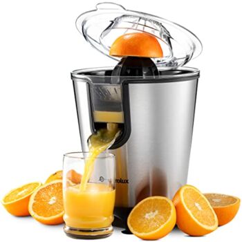 Eurolux Electric Citrus Juicer Squeezer, for Orange, Lemon, Grapefruit, With 160 Watts of Power, Brushed Stainless Steel | The Storepaperoomates Retail Market - Fast Affordable Shopping