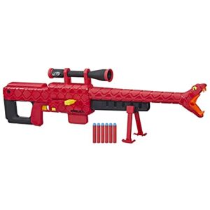 Nerf Roblox Zombie Attack: Viper Strike Nerf Sniper-Inspired Blaster With Scope, Code for Exclusive Virtual Item, Roblox Toys for 8 Year Old Boys & Girls and Up, 6-Dart Clip, 6 Nerf Elite Darts, Bipod