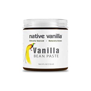 Native Vanilla – All Natural Pure Vanilla Bean Paste – 4 Fl Oz – For the Home Chef for Cooking Baking and Dessert Making