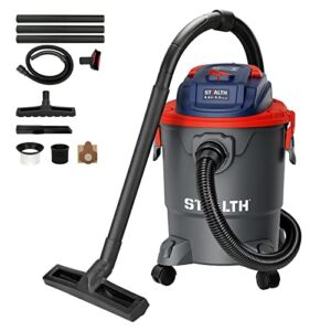 Stealth ECV05P1 3 in 1 Wet Dry Vacuum Cleaner, 5 Gallon 5.5 Peak HP, Portable Shop Vacuum with Blower, 1-1/4 inch Hose
