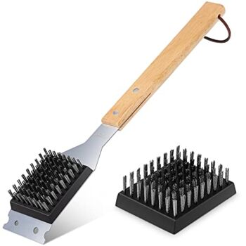 BBQ Cleaning Brush, SIMPLETASTE Grill Brush and Scraper, Durable & Effective, Include Extra Stainless Steel Bristles Head for Replacement | The Storepaperoomates Retail Market - Fast Affordable Shopping