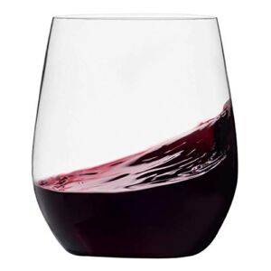 48 Pack Plastic Stemless Wine Glasses Disposable 12 Oz Clear Plastic Wine Cups Shatterproof Recyclable and BPA-Free