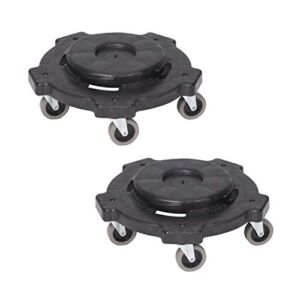 AmazonCommercial Dolly to fit 32, 44 and 55 gallon Round Containers, Twist On/Off, 2-pack