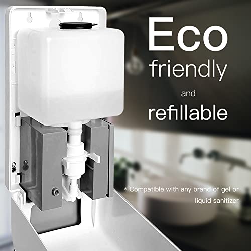 Zen Lyfe Automatic Hand Sanitizer Dispenser with Stand, Hand Sanitizer Stand Station for Churches Schools Offices Restaurants – Includes Drip Catcher and Refillable Bottle, White | The Storepaperoomates Retail Market - Fast Affordable Shopping