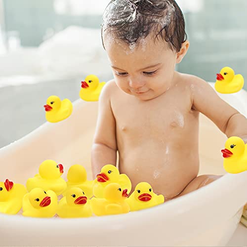 50-Pieces Float & Squeak Mini Rubber Duck Baby Bath Ducky Sound Shower Toys for Kids | The Storepaperoomates Retail Market - Fast Affordable Shopping