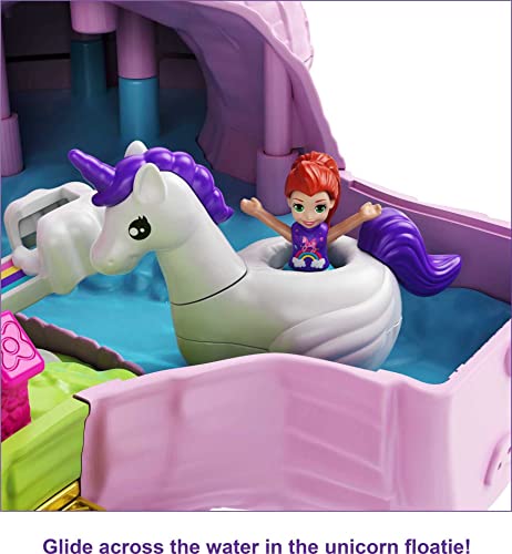 Polly Pocket Mini Toys, Large Compact Playset with 2 Micro Dolls and Accessories, Unicorn Party, Travel Toys and Gifts for Kids​​​ | The Storepaperoomates Retail Market - Fast Affordable Shopping