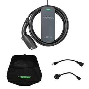 AxFAST Level 2 EV Charger EVSE SAE J1772, 24.6 feet Charging Cable, IP Rated for Indoor and Outdoor – Factory Certified Refurbished… (16 Amp)