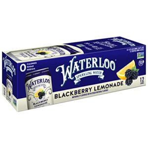 Waterloo Sparkling Water, Blackberry Lemonade Naturally Flavored, 12 Fl Oz Cans, Pack of 12 | Zero Calories | Zero Sugar or Artificial Sweeteners | Zero Sodium…