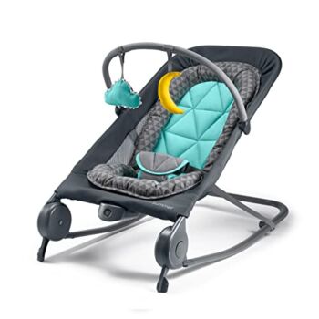 Summer 2-in-1 Bouncer & Rocker Duo (Gray and Teal) Convenient and Portable Rocker and Bouncer for Babies Includes Soft Toys and Soothing Vibrations | The Storepaperoomates Retail Market - Fast Affordable Shopping