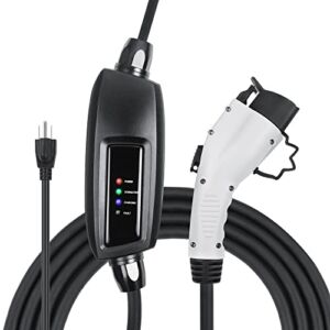 Lectron NEMA 5-15 Level 1 EV Charger – 110V 16 Amp with 21 ft Extension Cord – Compatible with J1772 EVs
