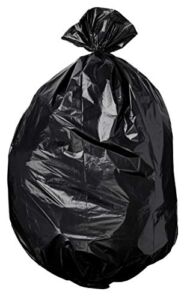 AmazonCommercial 95 Gallon Trash Bags 61″ x 68″ – 2 MIL Black Commercial Garbage Bags – 25 Count