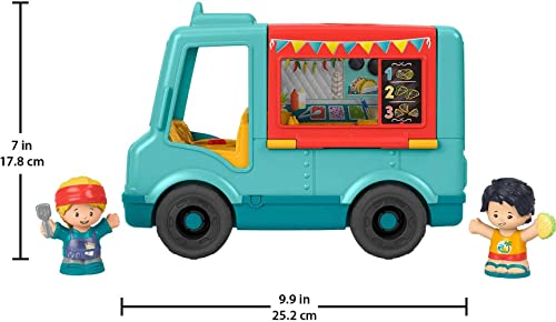 Fisher-Price Little People Toddler Toy Food Truck with Music Sounds and 2 Figures for Preschool Pretend Play, Serve It Up Food Truck​ | The Storepaperoomates Retail Market - Fast Affordable Shopping