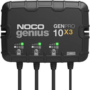 NOCO Genius GENPRO10X3, 3-Bank, 30-Amp (10-Amp Per Bank) Automatic Waterproof Smart Marine Charger, 12V Onboard Battery Charger, Battery Maintainer and Battery Desulfator with Temperature Compensation