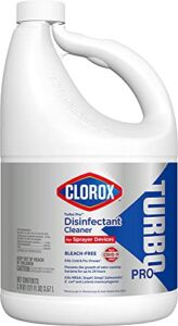 Clorox Turbo Pro Disinfectant Cleaner for Sprayer Devices, Bleach-Free, Kills Cold and Flu Viruses and COVID-19 Virus*, 121 Fluid Ounces