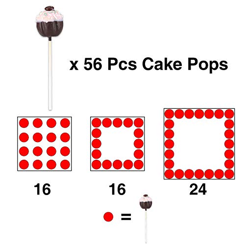 Cake Pop Display Stand, 56 Holes Clear Acrylic 3 Tier Square Cupcake Dessert Holder Weddings Baby Showers Birthday Parties Anniversaries Halloween Candy Decorative (56 Hole) | The Storepaperoomates Retail Market - Fast Affordable Shopping