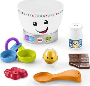 Fisher-Price Mixing Bowl Learning Toy with Pretend Food, Lights and Music for Babies and Toddlers, Laugh & Learn
