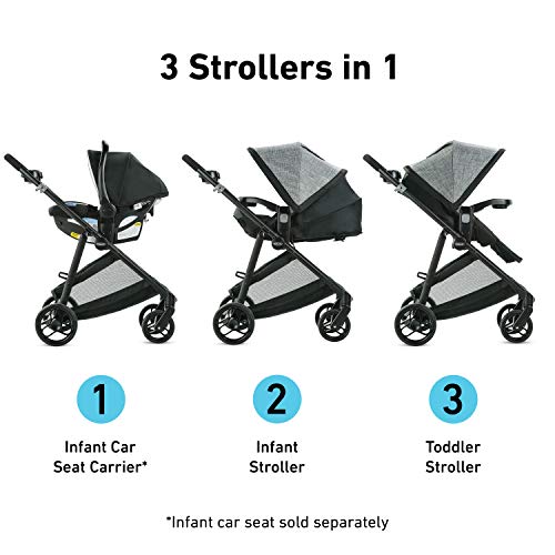 Graco Modes Element Stroller | Baby Stroller with Reversible Seat, Extra Storage, Child Tray, Gotham | The Storepaperoomates Retail Market - Fast Affordable Shopping