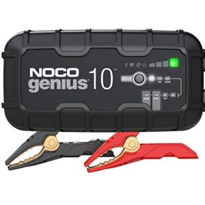 NOCO GENIUS10, 10-Amp Automatic Smart Charger, 6V and 12V Portable Automotive Car Battery Charger, Battery Maintainer, Trickle Charger and Battery Desulfator with Temperature Compensation