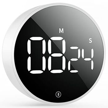 VOCOO Digital Kitchen Timer – Magnetic Countdown Countup Timer with Large LED Display Volume Adjustable, Easy for Cooking and for Seniors and Kids to Use (White) | The Storepaperoomates Retail Market - Fast Affordable Shopping