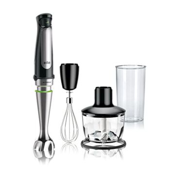 Braun MQ7035X 3-in-1 Immersion Hand, Powerful 500W Stainless Steel Stick Blender Variable Speed + 2-Cup Food Processor, Whisk, Beaker, Faster, Finer Blending, MultiQuick | The Storepaperoomates Retail Market - Fast Affordable Shopping