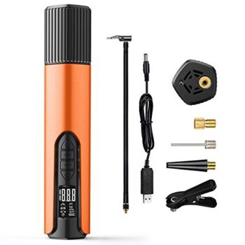 AirXwills Electric Bike Pump – 150 Psi Tire Inflator Portable Air Compressor Inflater, Air Pump with Digital Pressure Gauge 2000mAh Battery LED Light, for Car Bicycle Tires | The Storepaperoomates Retail Market - Fast Affordable Shopping