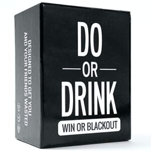 Do or Drink Party Card Game, Dare for Adults, Strangers or Girls Night, 350 Cards with 175 Adult Challenges & Funny Questions, Entertaining Fun Adult Games for Game Night