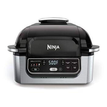 Ninja AG301 Foodi 5-in-1 Indoor Grill with Air Fry, Roast, Bake & Dehydrate, Black/Silver | The Storepaperoomates Retail Market - Fast Affordable Shopping
