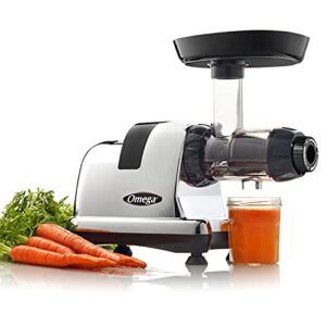 Omega Juicer J8006HDC Slow Masticating Cold Press Vegetable and Fruit Juice Extractor and Nutrition System, Triple Stage, 200-Watts, Chrome