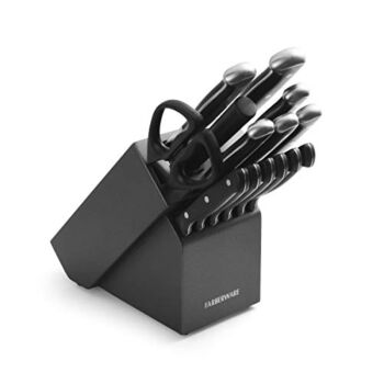 Farberware Forged Triple Riveted Knife Block Set, 15-Piece, Graphite | The Storepaperoomates Retail Market - Fast Affordable Shopping