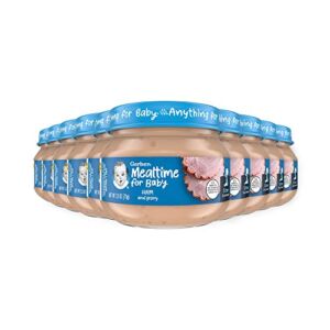 Gerber Baby Foods 2nd Foods Meat, Ham and Gravy, Mealtime for Baby, 2.5 Ounce Jar (Pack of 10)