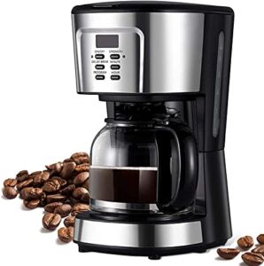 Coffee Maker 12 Cup Drip Coffee Machine, Brew Strength Control, Coffee Brewer with Glass Carafe, Keep Warm Function & Anti Drip System, Programmable Coffee Maker