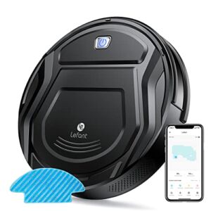 Lefant M210B Robot Vacuum Cleaner, 2000Pa Strong Suction, Slim, Tangle-Free, Compatible with Alexa, Self-Charging Robotic Vacuum Cleaner, Cleans Types of Floor & Carpet, 2 in 1 Robot Vacuum Mop Combo