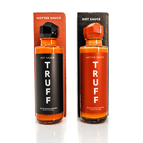 TRUFF Original and Hotter Black Truffle Hot Sauce 2-Pack Bundle, Gourmet Hot Sauce Set, Black Truffle and Chili Peppers, Gift Idea for the Hot Sauce Fans, An Ultra Unique Flavor Experience (6 oz, 2 count with Premium Box) | The Storepaperoomates Retail Market - Fast Affordable Shopping