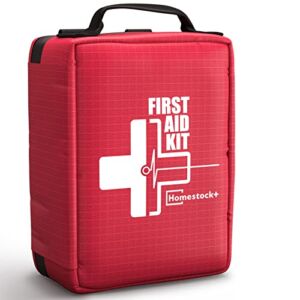 [New Upgrade] Professional First Aid Kit, Trauma First Aid Kit with Labelled Compartments Molle System for Car, Hiking, Backpacking, Camping, Traveling, and Cycling