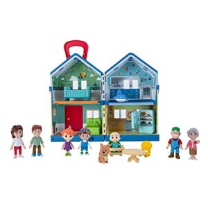 CoComelon Deluxe Family House Playset with Music and Sounds – Includes JJ, Family, Friends, Shark Potty, Crib, Sofa, Chair, High Chair, Dining Room Table, Fridge, Activity Sheet – Amazon Exclusive
