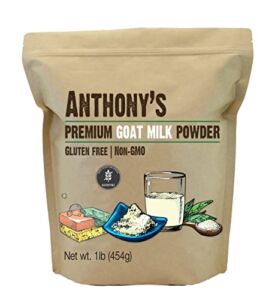 Anthony’s Premium Goat Milk Powder, 1 lb, Gluten Free, Non GMO, No Additives