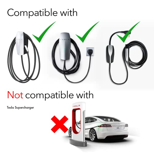 Lectron [Only for J1772 EVs Tesla to J1772 Charging Adapter, Max 48 Amp & 250V – Compatible with Tesla High Powered Connectors, Destination Chargers, and Mobile Connectors (Black) | The Storepaperoomates Retail Market - Fast Affordable Shopping