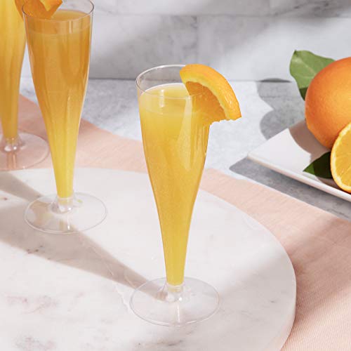 100 Plastic Champagne Flutes Disposable | Clear Plastic Champagne Glasses for Parties | Clear Plastic Cups | Plastic Toasting Glasses | Mimosa Glasses | Wedding Party Bulk Pack | The Storepaperoomates Retail Market - Fast Affordable Shopping