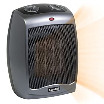 Lasko Electric Ceramic Space Heater with Tip-Over Safety Switch for Home, Overheat Protection, Thermostat and Extra Long Cord, 2 Speeds, 9.2 Inches, Dark Gray, 1500W, 754201 | The Storepaperoomates Retail Market - Fast Affordable Shopping