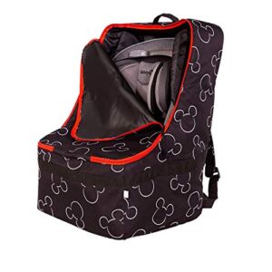 Disney Baby by J.L. Childress Ultimate Backpack Padded Car Seat Travel Bag, Black