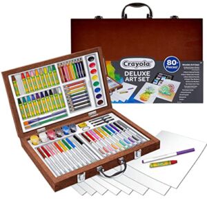 Crayola Wooden Art Set, 80+ Pcs, Arts and Crafts for Kids 8+, Gifts