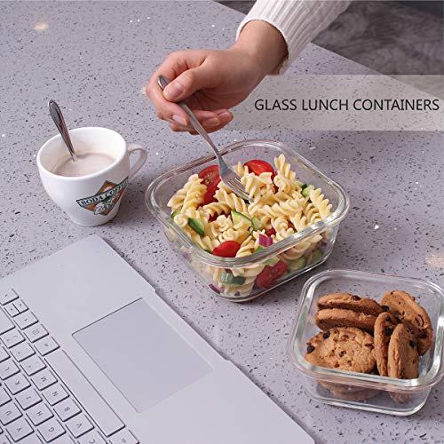 18 Piece Glass Food Storage Containers with Lids, Glass Meal Prep Containers, Glass Containers for Food Storage with Lids, BPA Free & Leak Proof (9 lids & 9 Containers) | The Storepaperoomates Retail Market - Fast Affordable Shopping